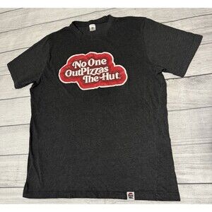 No One Out Pizzas The Hut Men’s Graphic T Shirt Size Large IQ Apparel Uniform